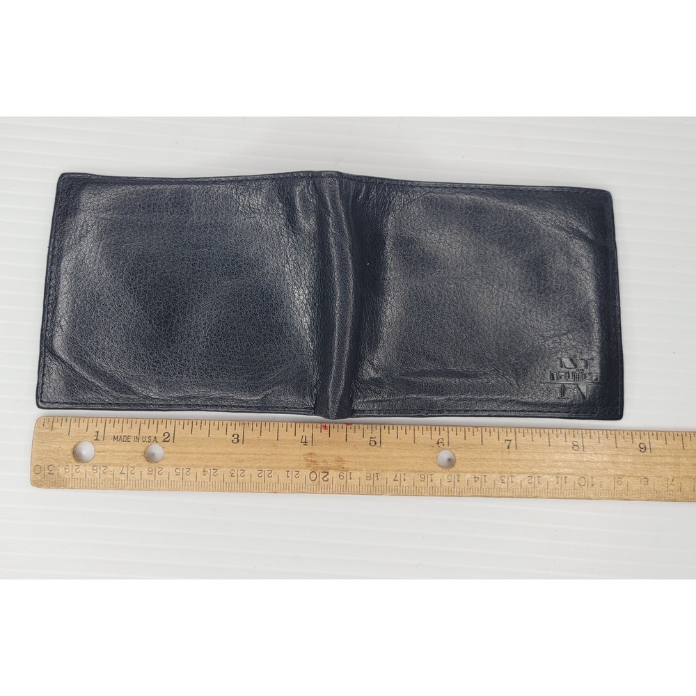 Nautica Wallet Mens‎ Black Full Grain Leather Bifold Billfold Pocket Accessory - Picture 7 of 9